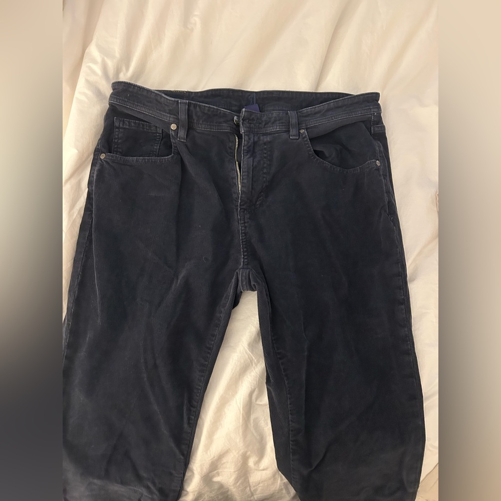 Excellent condition 34x32 Johnnie O navy blue corduroy pants